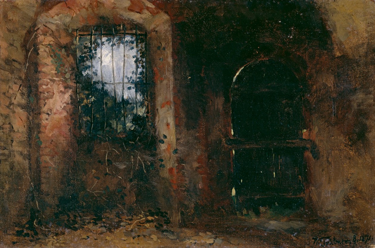 Okno sklepa v zámku Heidelberg od Wilhelm Trübner