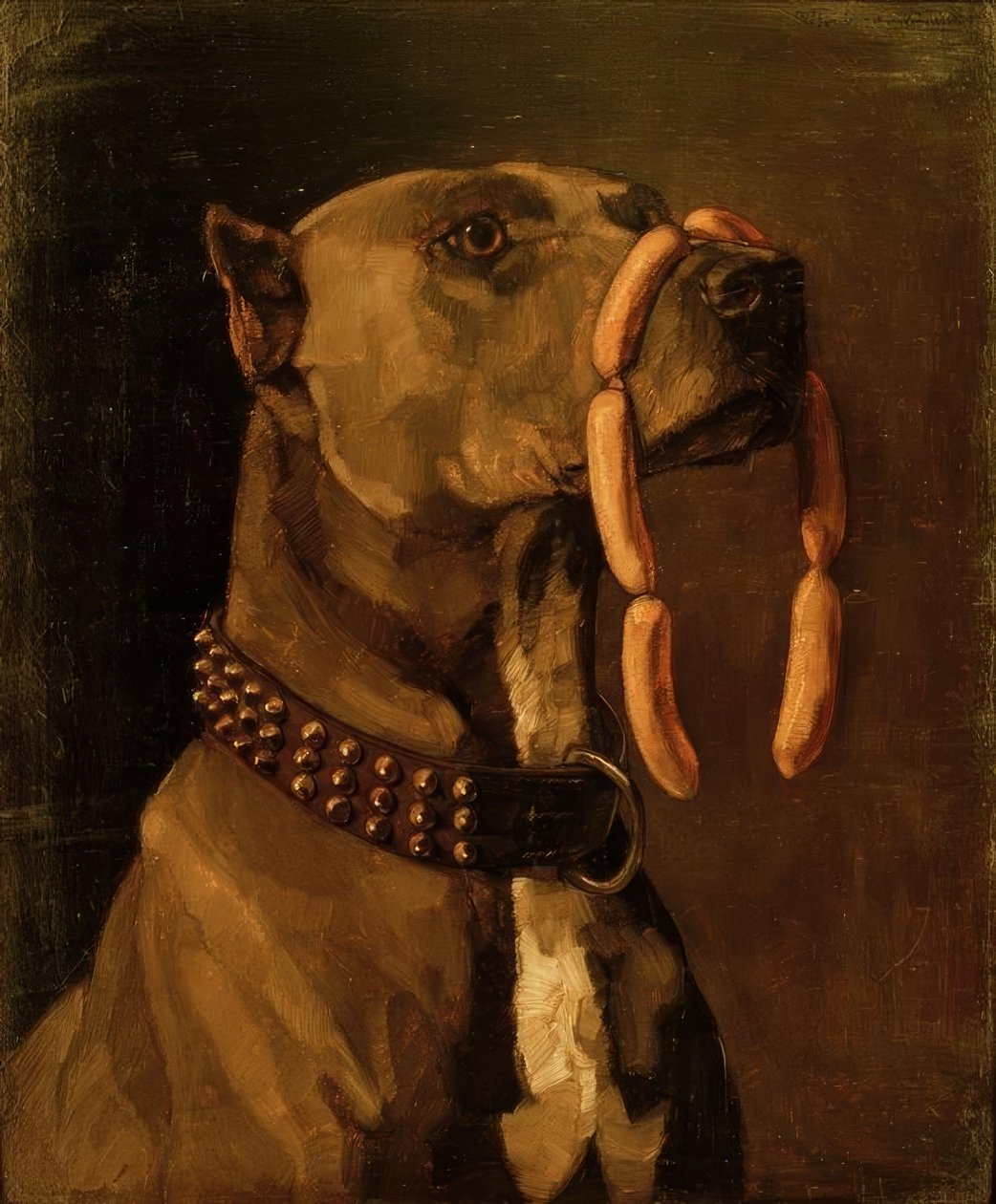 W. Trübner, doga s klobásami od Wilhelm Trübner