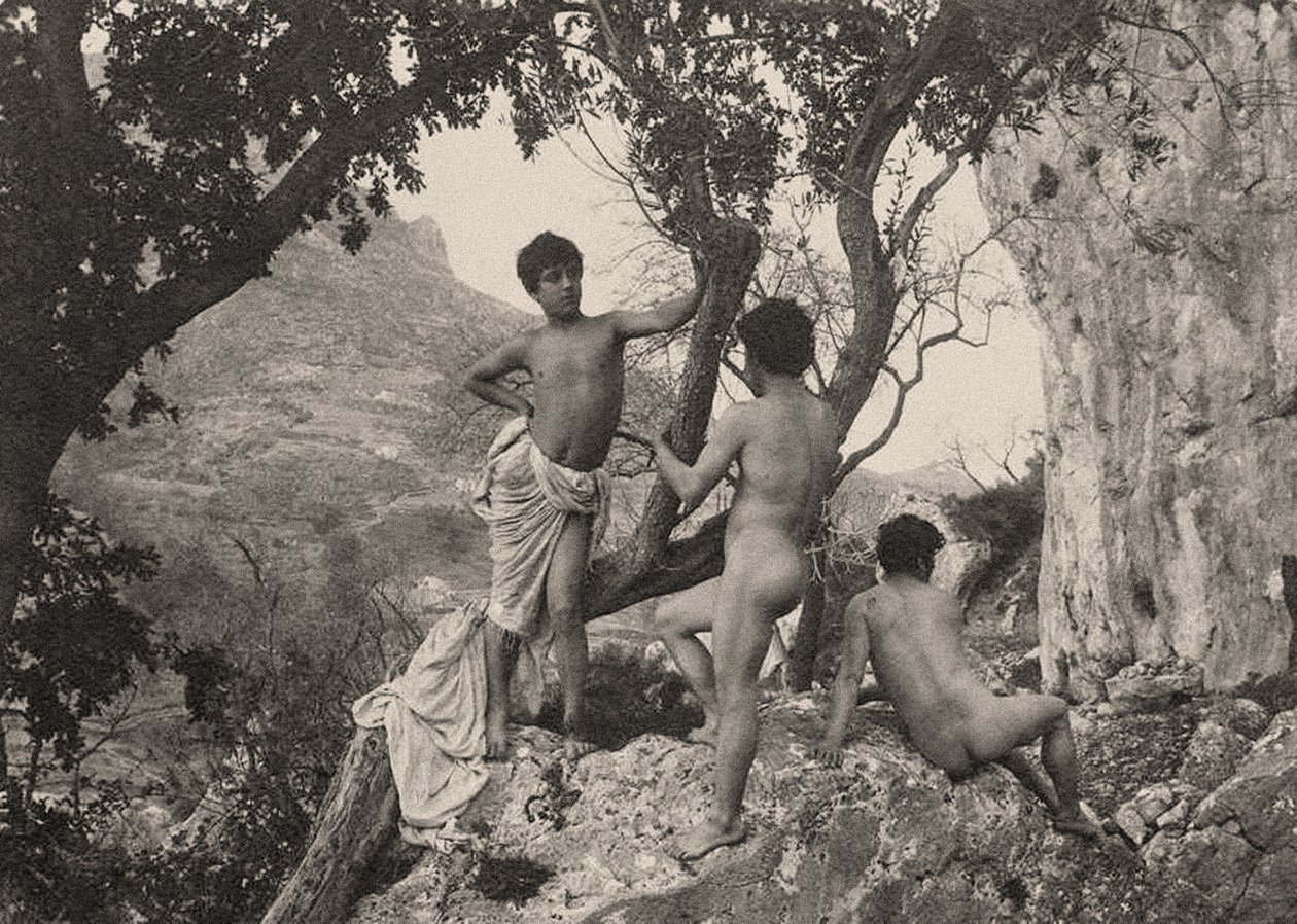 studie mužských nahých aktů, c.1900 od Baron Wilhelm von Gloeden