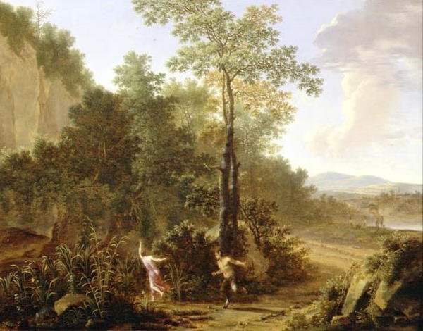 Pan a Syrinx (panel) od Willem de Heusch