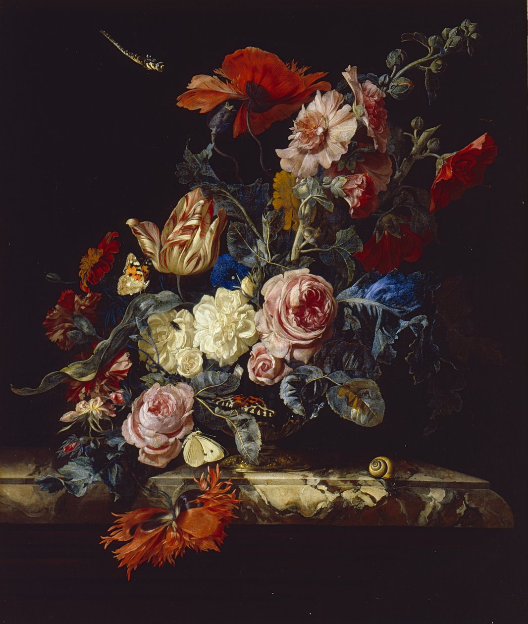 Váza s květinami, 1663 od Willem van Aelst