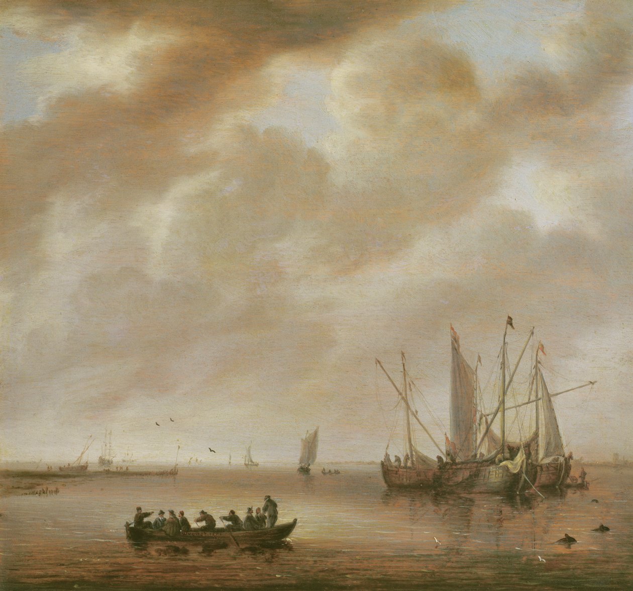 Klidné moře, 1651 od Willem van Diest