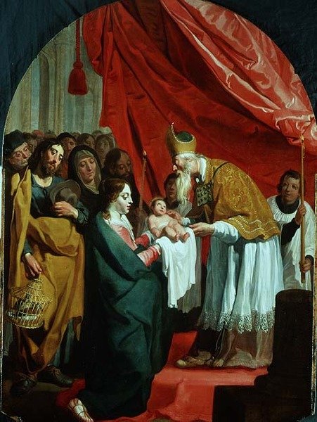 Prezentace v chrámu (panel) od Willem van the Elder Herp