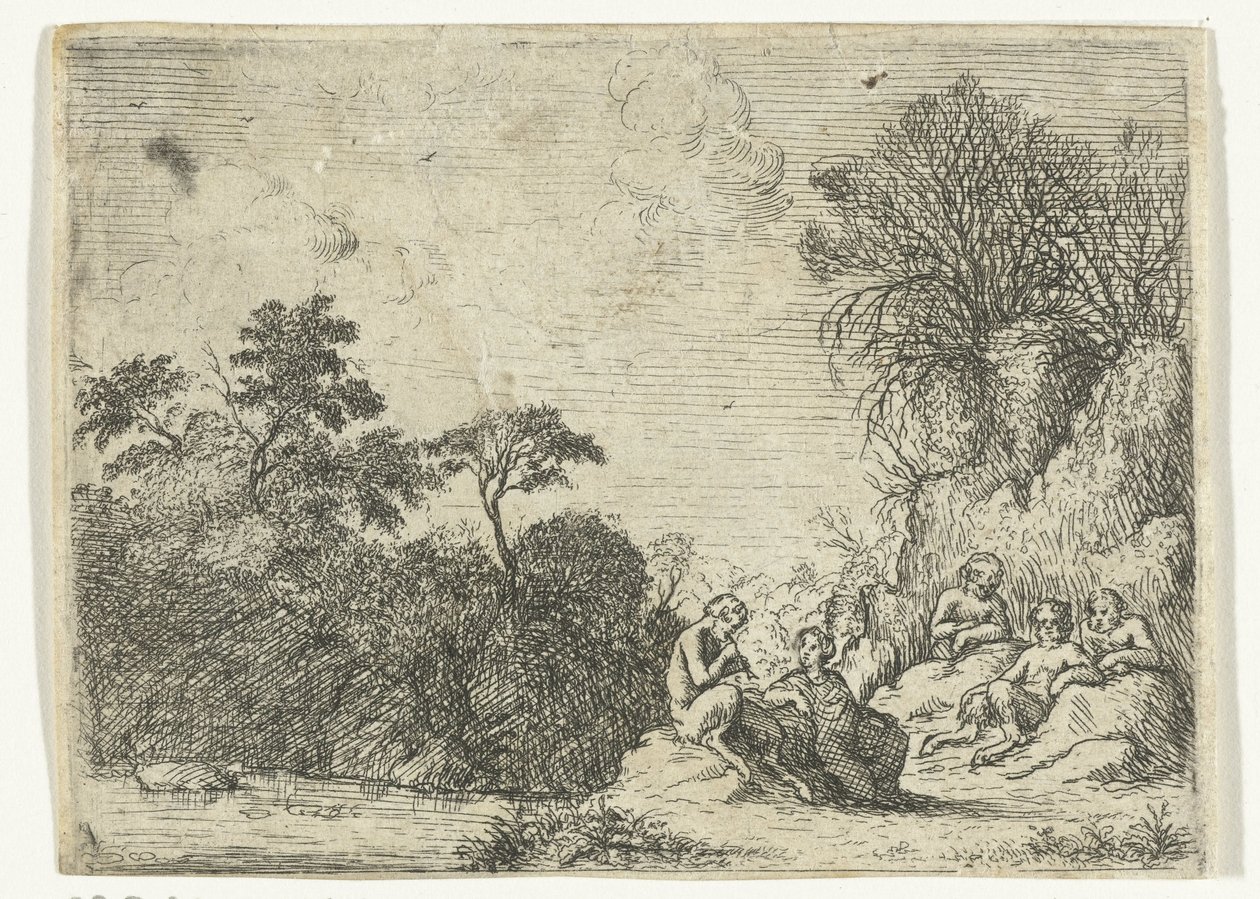 Satyr hrající na flétnu od Willem Basse
