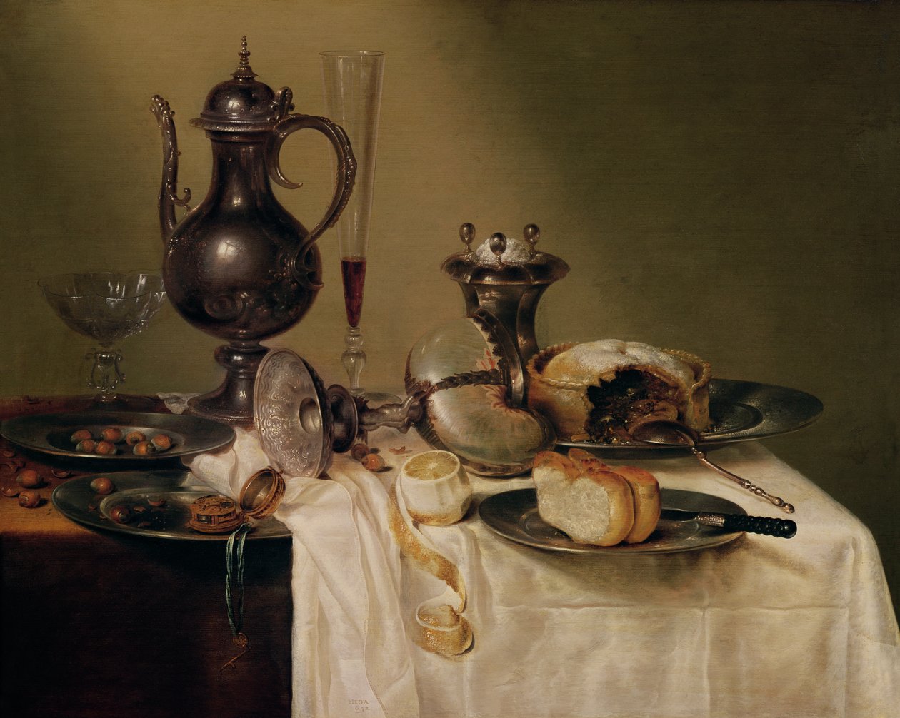 Zátiší, 1642 od Willem Claesz. Heda