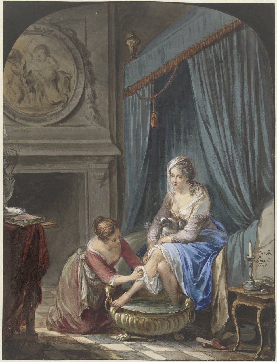 Toaleta mladé ženy od Willem Joseph Laquy