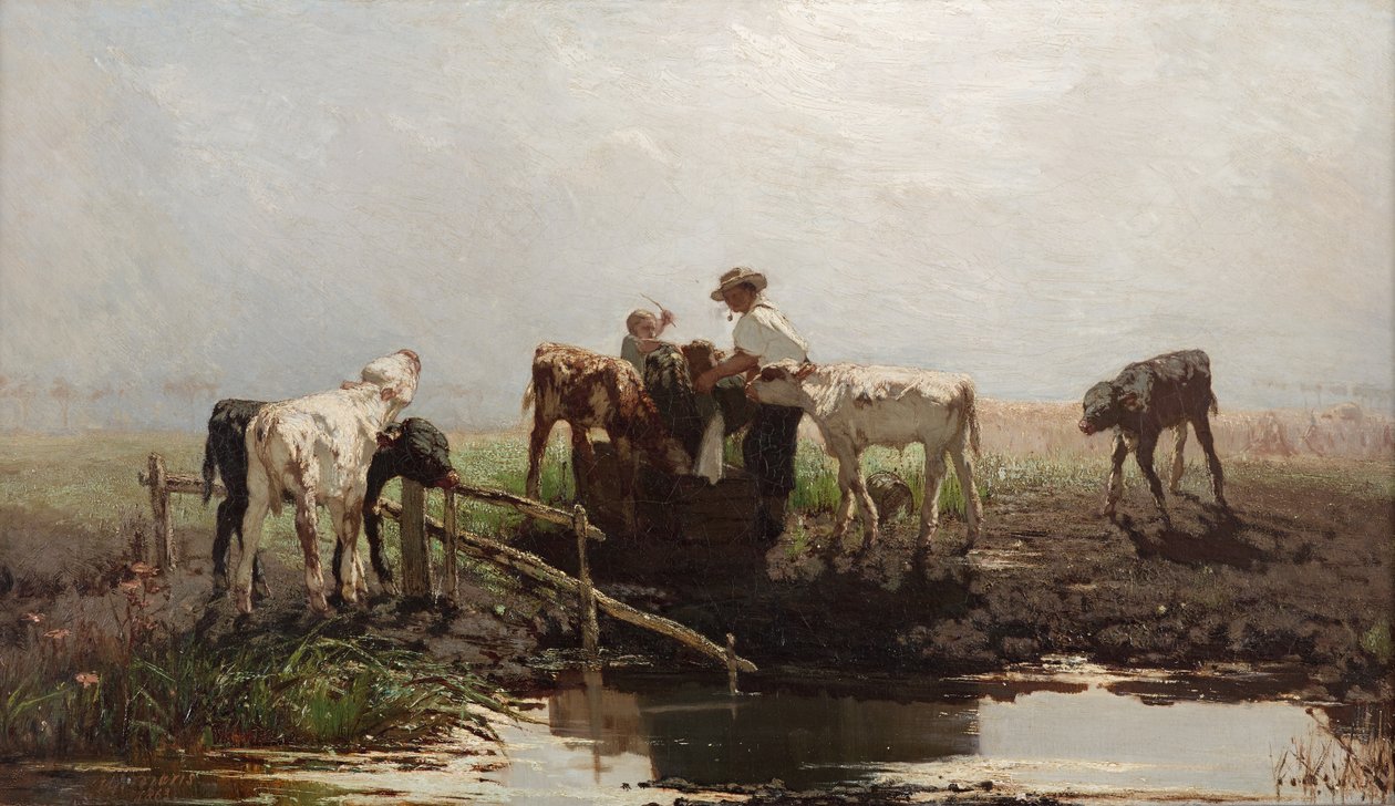 Telata u rybníka, 1863 od Willem Maris