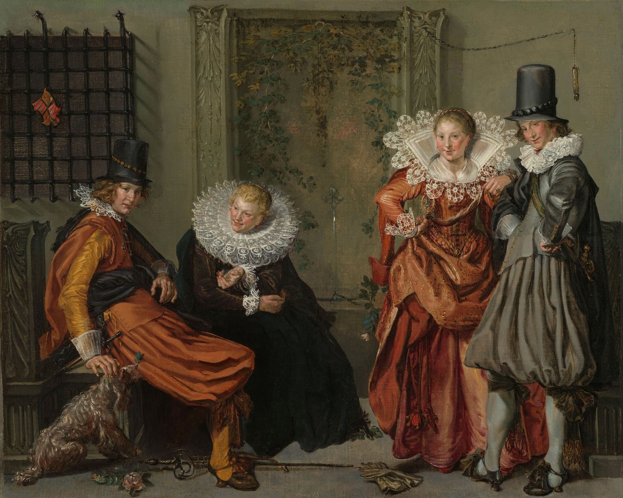 Elegantní páry Courting, c. 1616-20 od Willem Pietersz Buytewech