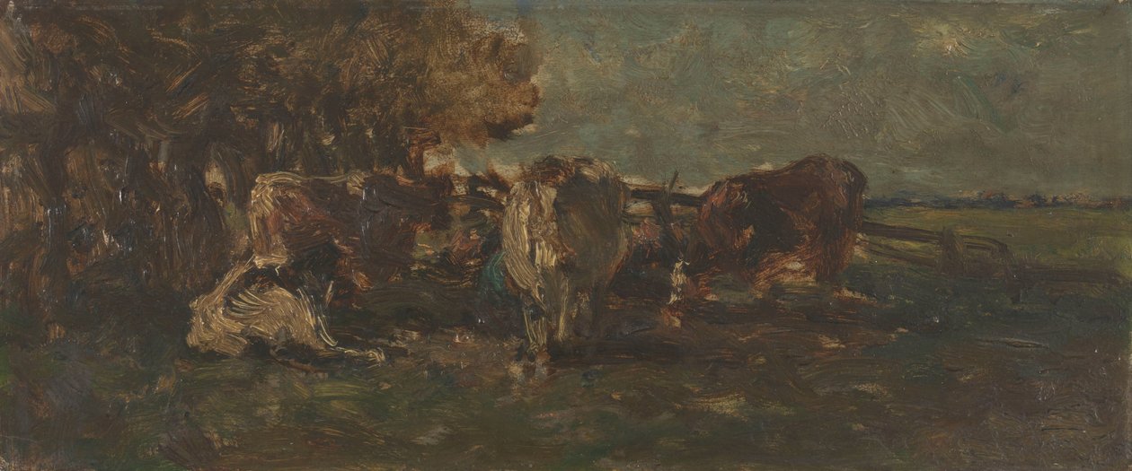 Mléčný ohyb od Willem Roelofs (I) (signed by artist)