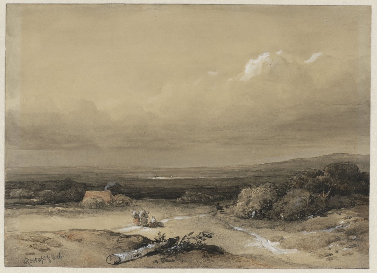 Krajina od Willem Roelofs (I) (signed by artist)