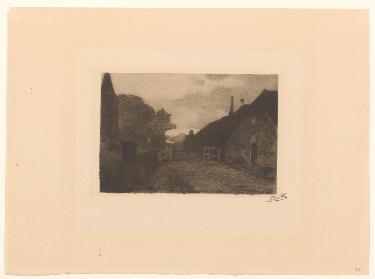 Vesnická silnice v Diepenheimu od Willem Witsen (signed by artist)