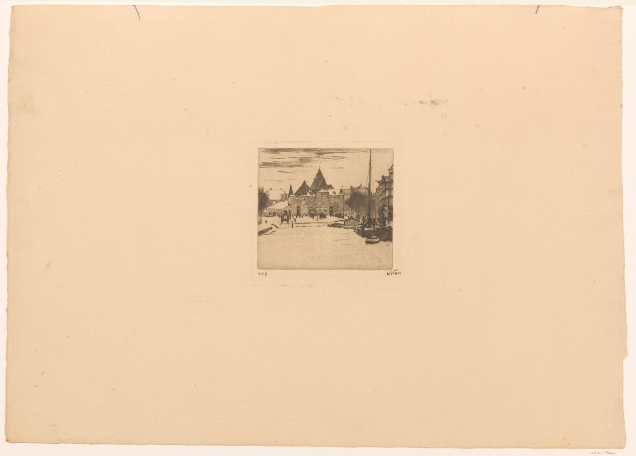 Nieuwmarkt v Amsterdamu od Willem Witsen (signed by artist)