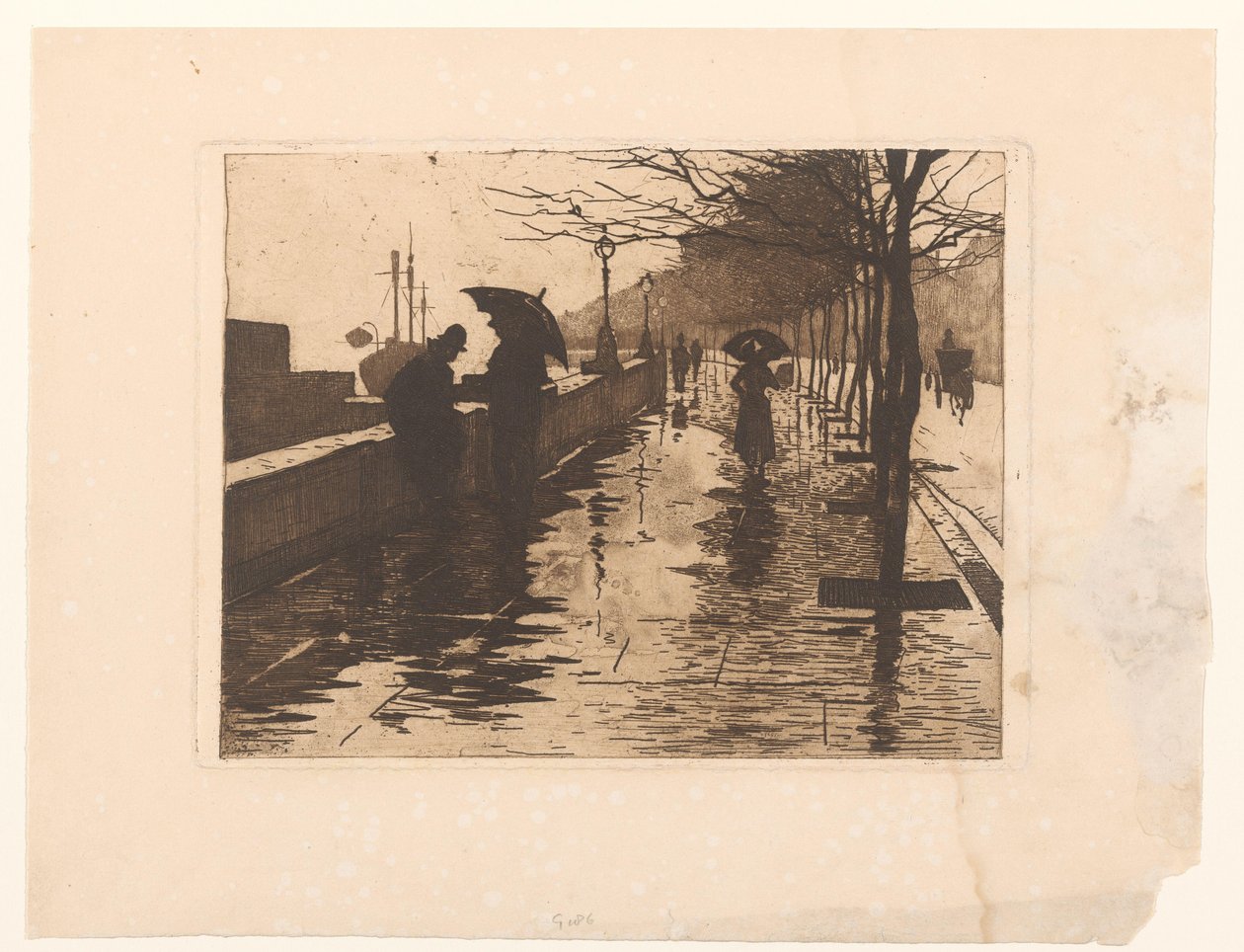 Pohled na Victoria Embankment v Londýně od Willem Arnoldus Witsen