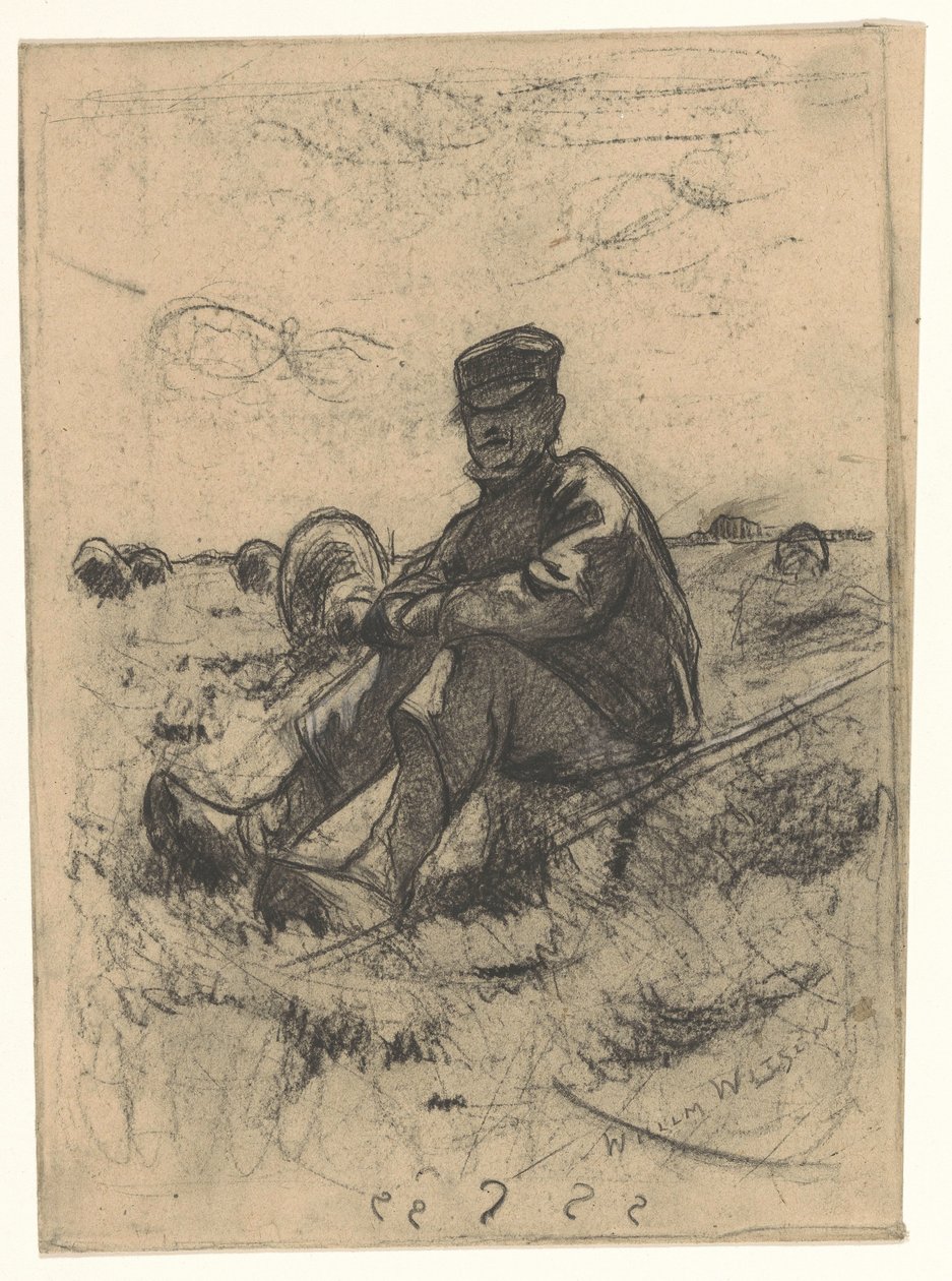 Sedící ovčák od Willem Arnoldus Witsen