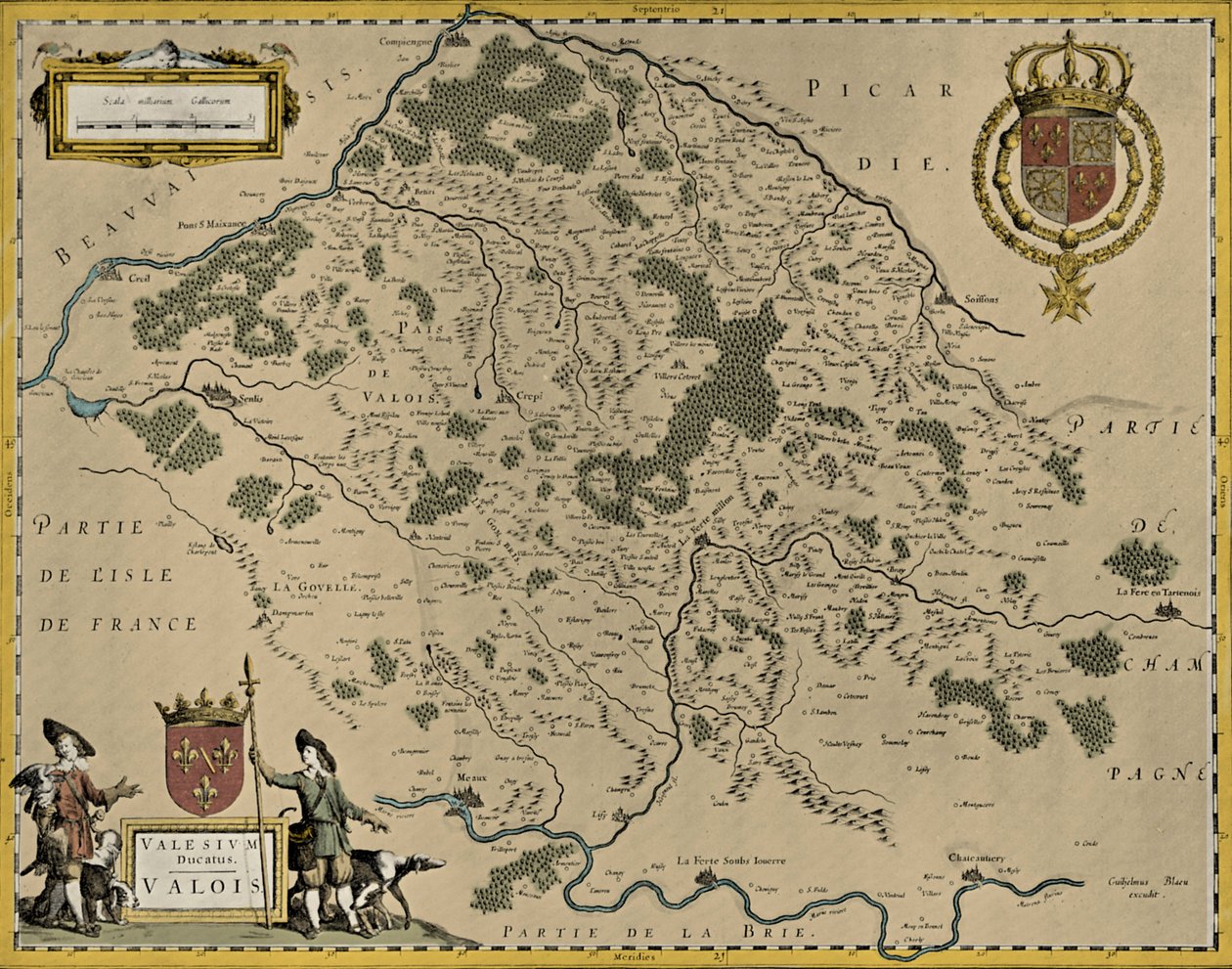 Mapa Valois od Willem and Joan (1596 1673) Blaeu