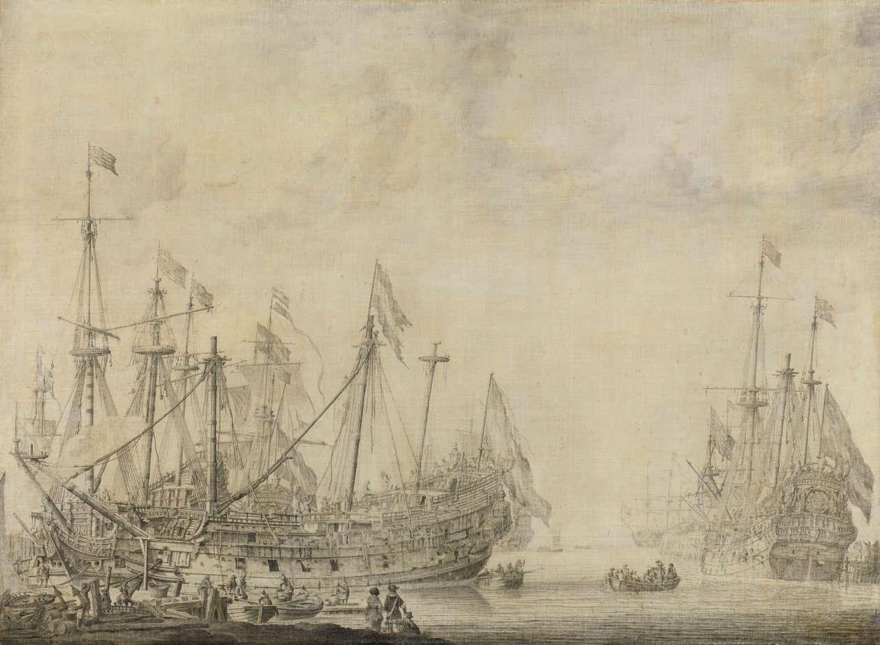 Lodě po bitvě od Willem van de Velde (I)