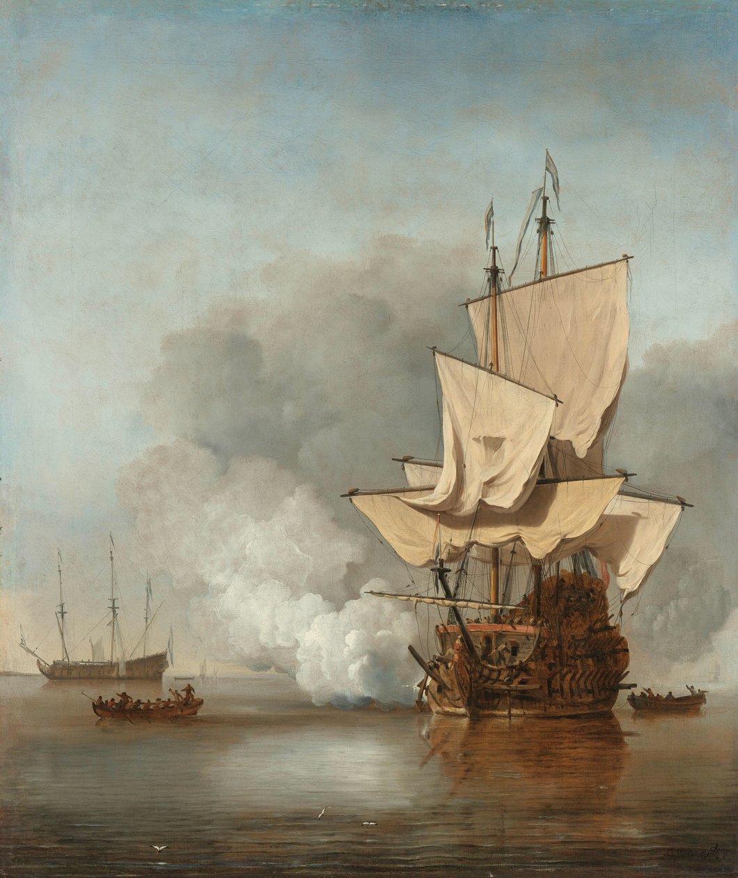 Výstřel z děla od Willem van de Velde (II)