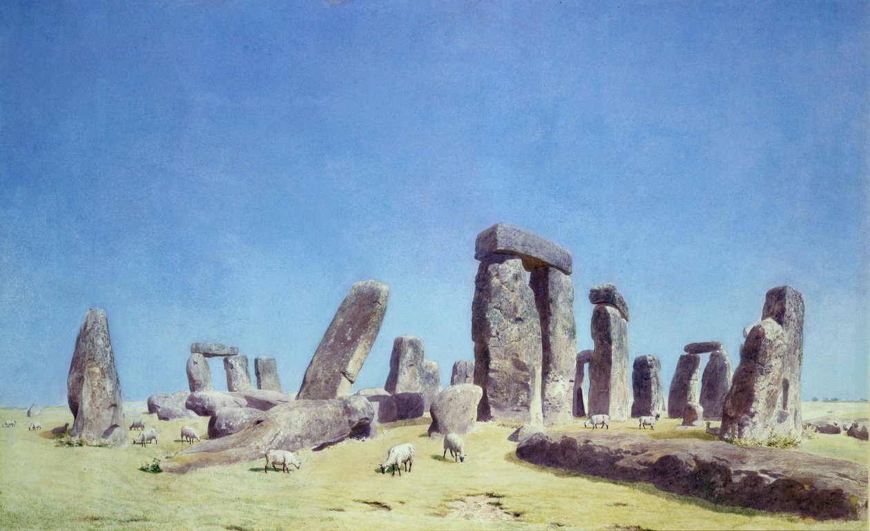 Ovce ve Stonehenge (wc) od Joseph Mallord William Turner