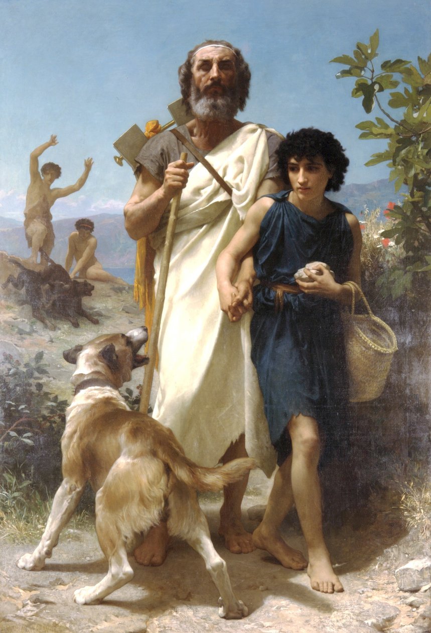 Homer a jeho průvodce (1874) od William Adolphe Bouguereau