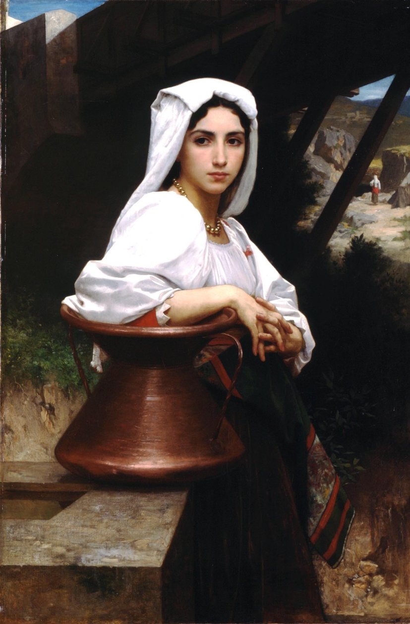 Italská dívka kreslení vody od William Adolphe Bouguereau