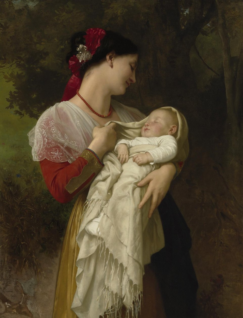 Mateřský obdiv od William Adolphe Bouguereau