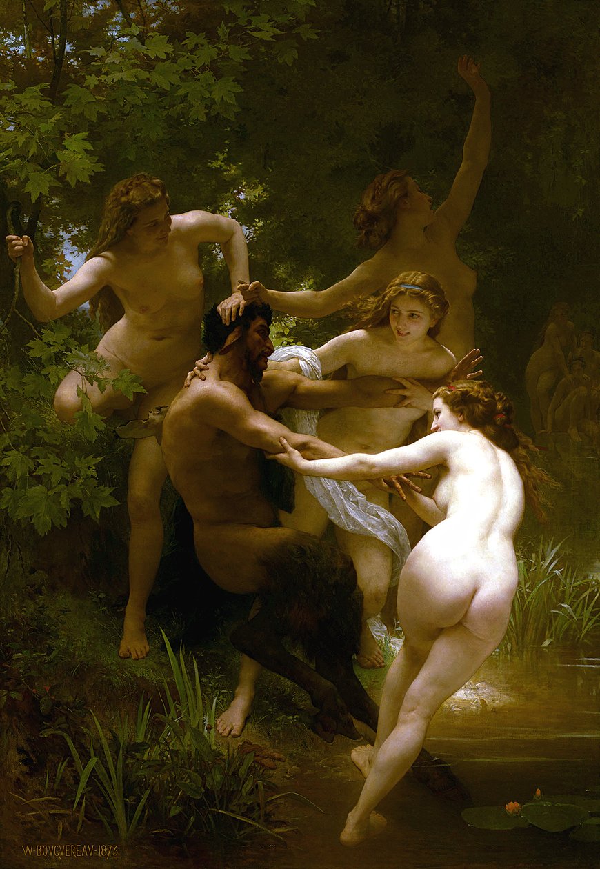 Nymfy a Satyr od William Adolphe Bouguereau