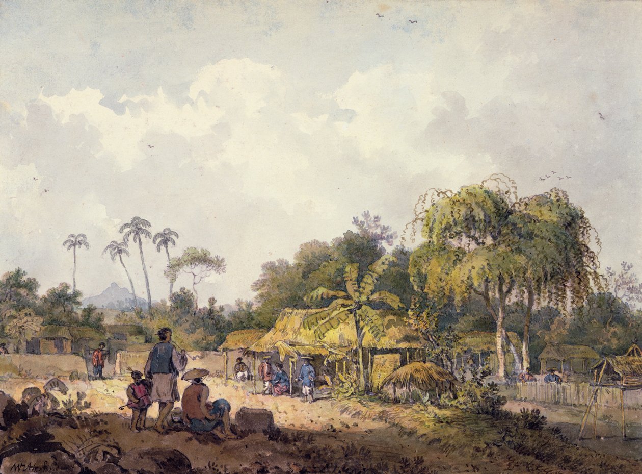 Pohled poblíž Turon Bay, Cochin Čína od William Alexander