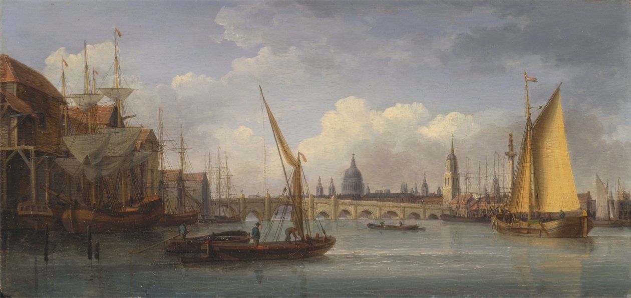 London Bridge, s katedrálou svatého Pavla v dálce od William Anderson