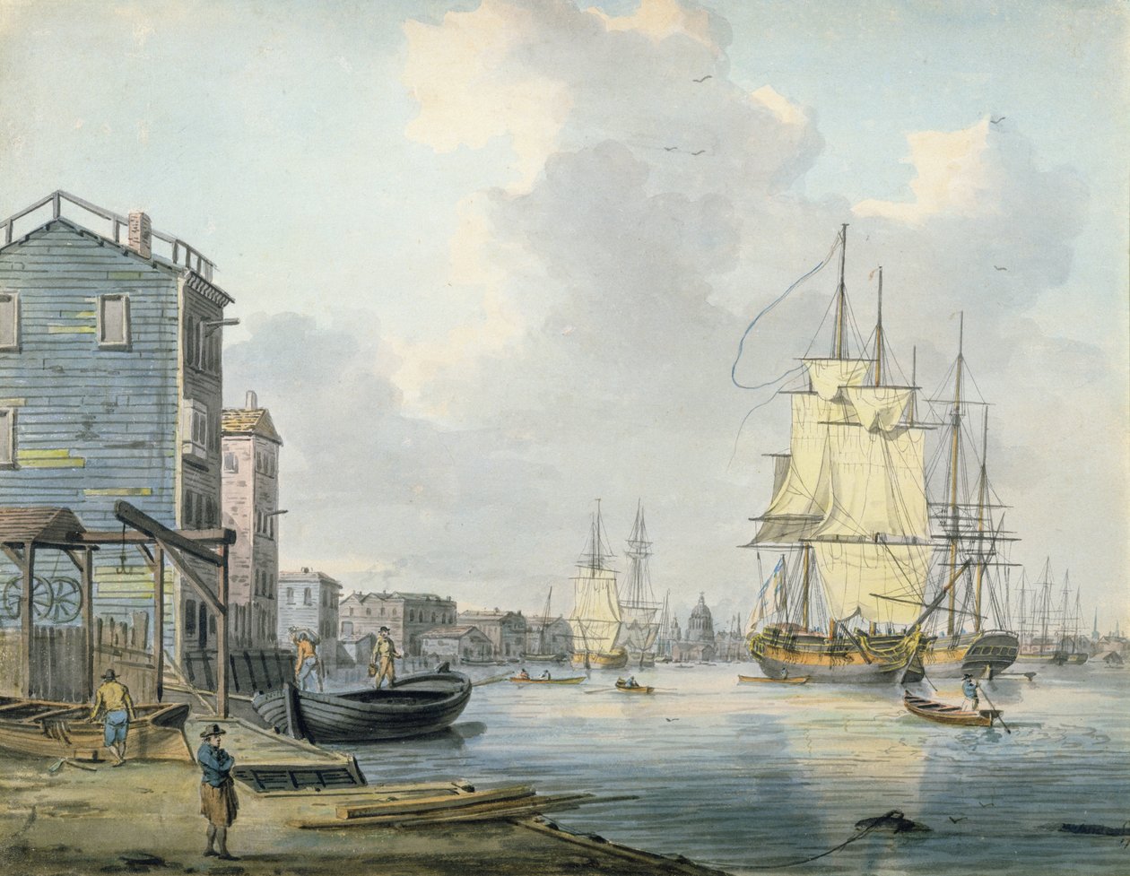 Temže v Rotherhithe, 90. léta 18. století, od William Anderson