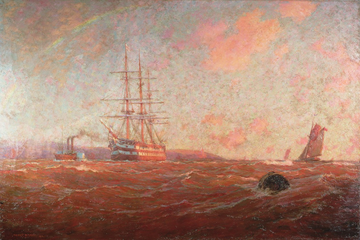 Domovský přístav, Falmouth, 1912 od William Ayerst Ingram