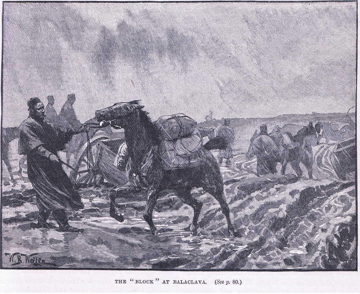 Blok v Balaclavě 1855 našeho letopočtu od William Barnes Wollen
