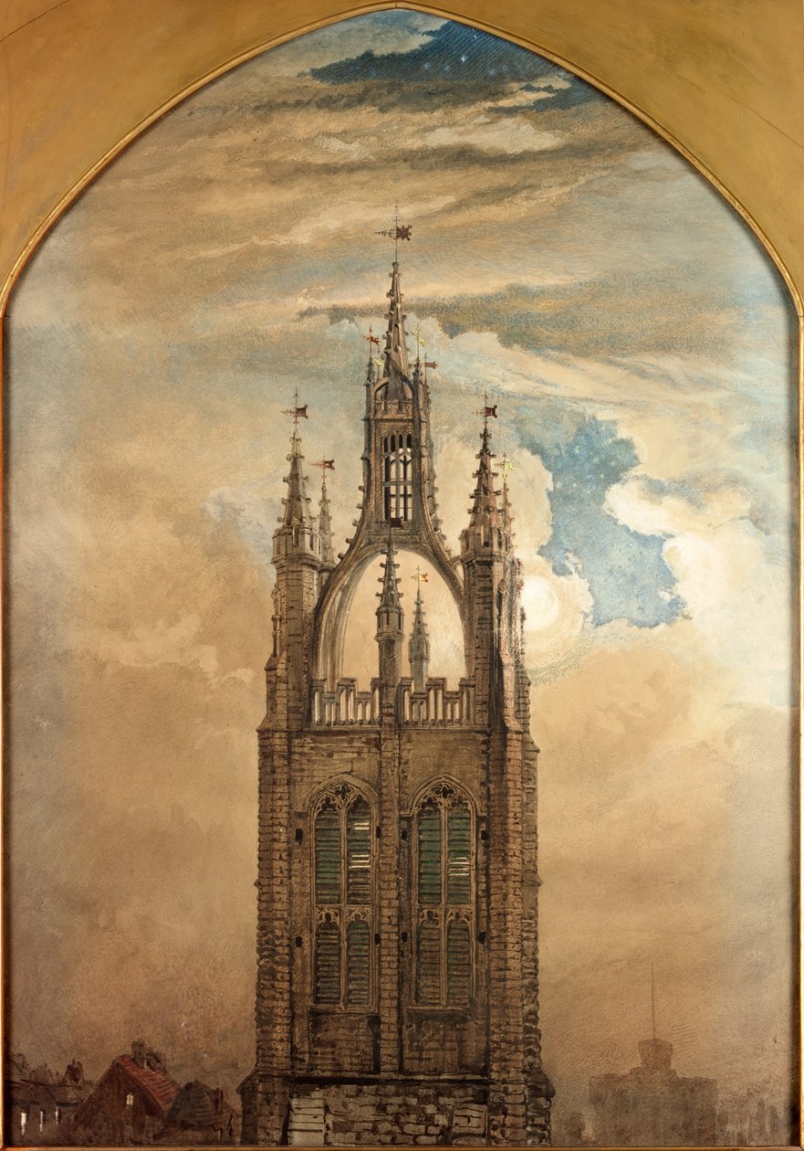 Věž sv. Mikuláše, Newcastle upon Tyne (v tělové barvě) od William Bell Scott