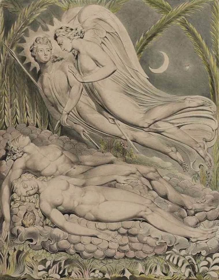 Adam a Eva spí od William Blake