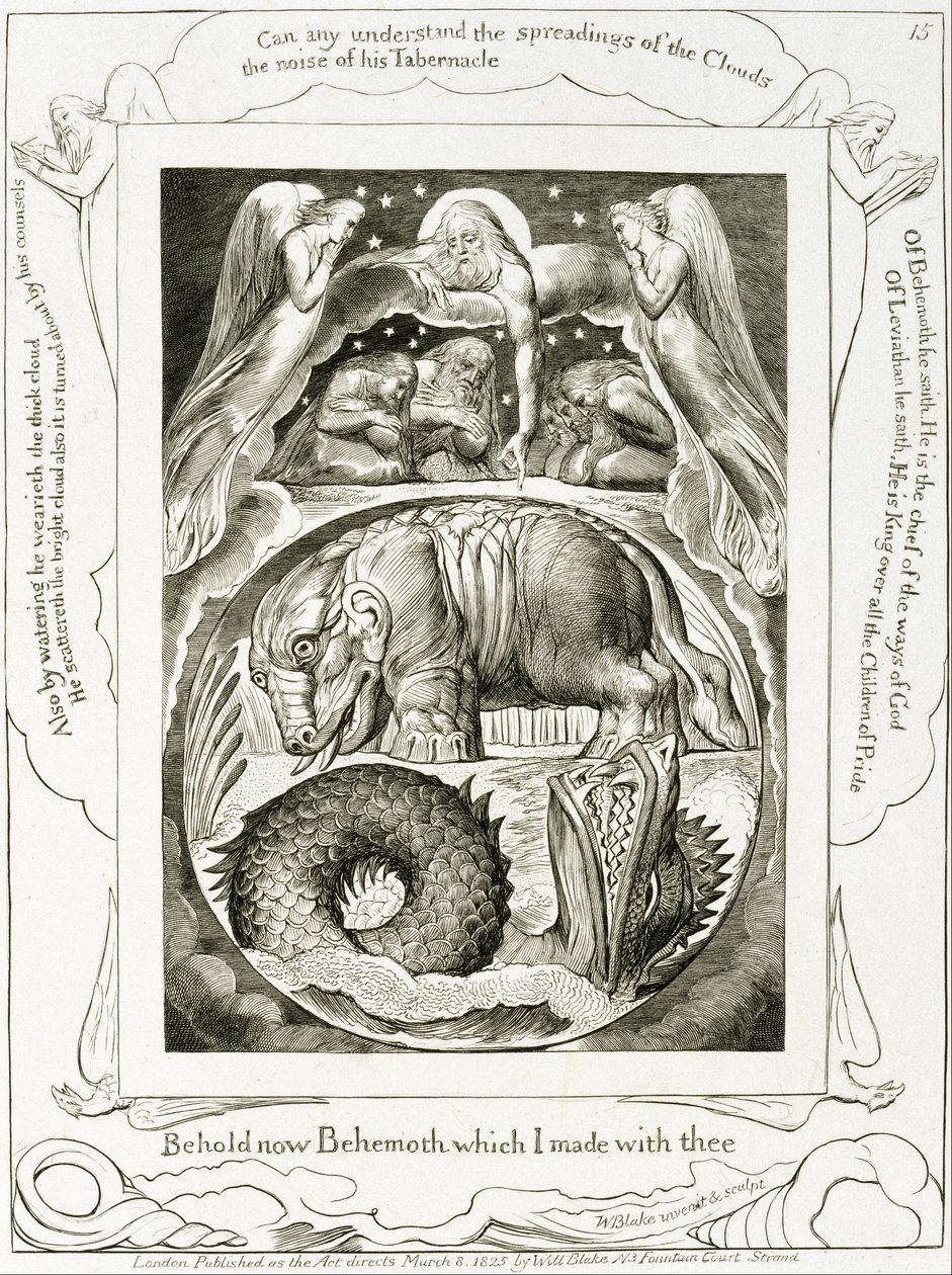 Behemoth a Leviathan od William Blake