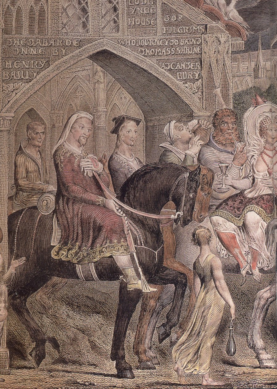 Blake-Cant-poutníci-detail-b Chaucer od William Blake