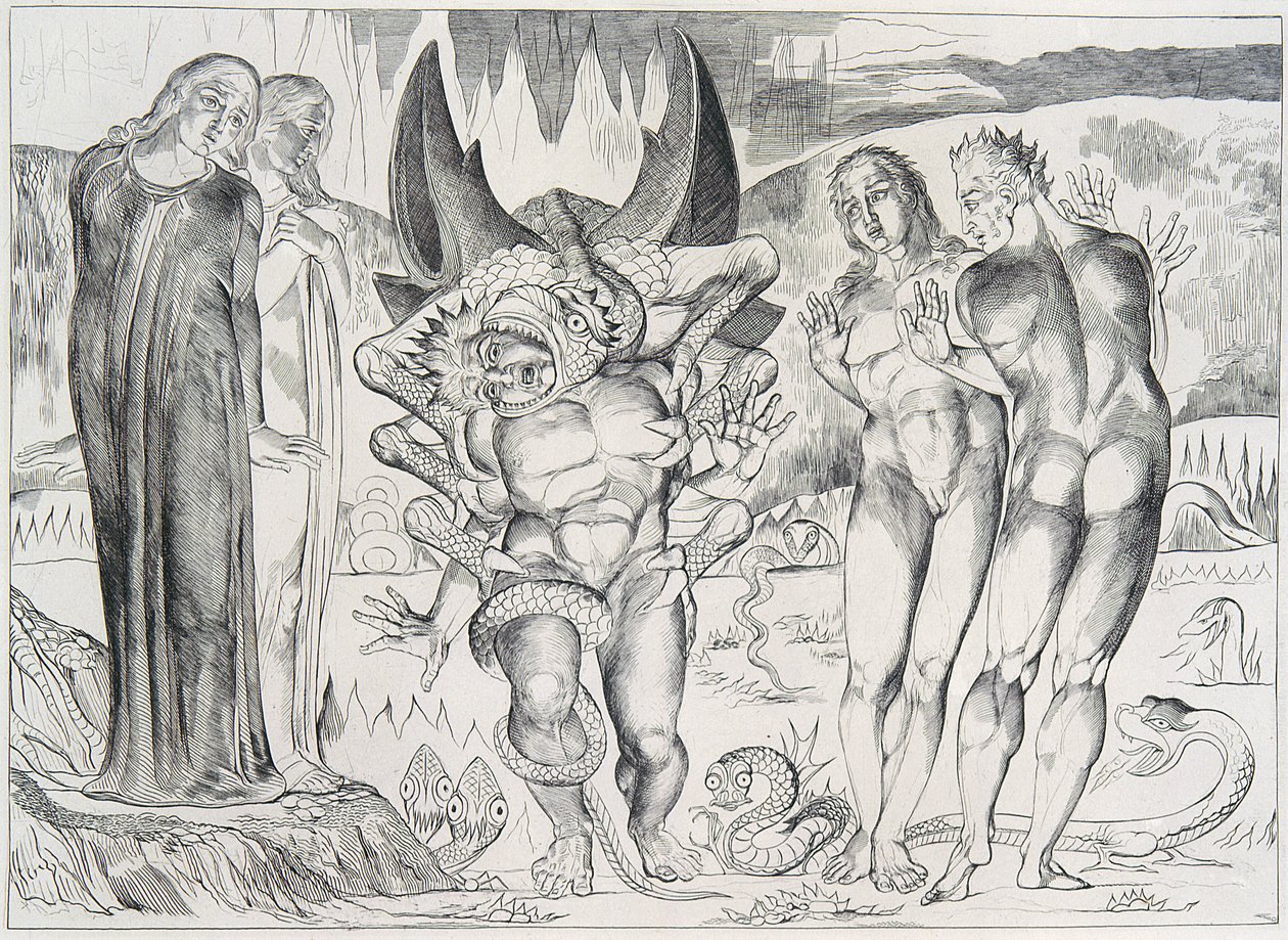 Blakeovy ilustrace Danteho od William Blake