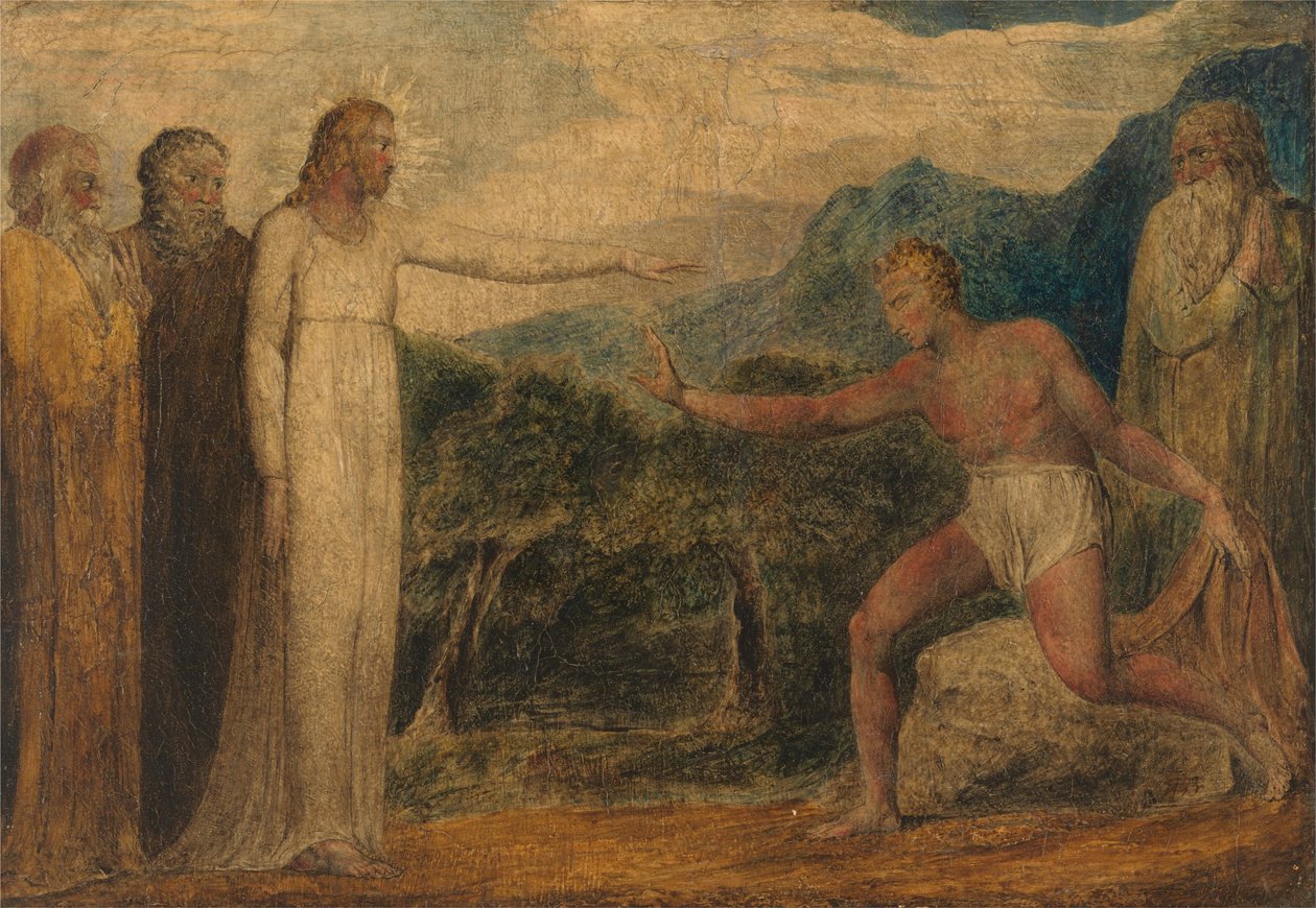 Kristus dává zrak Bartimejovi od William Blake