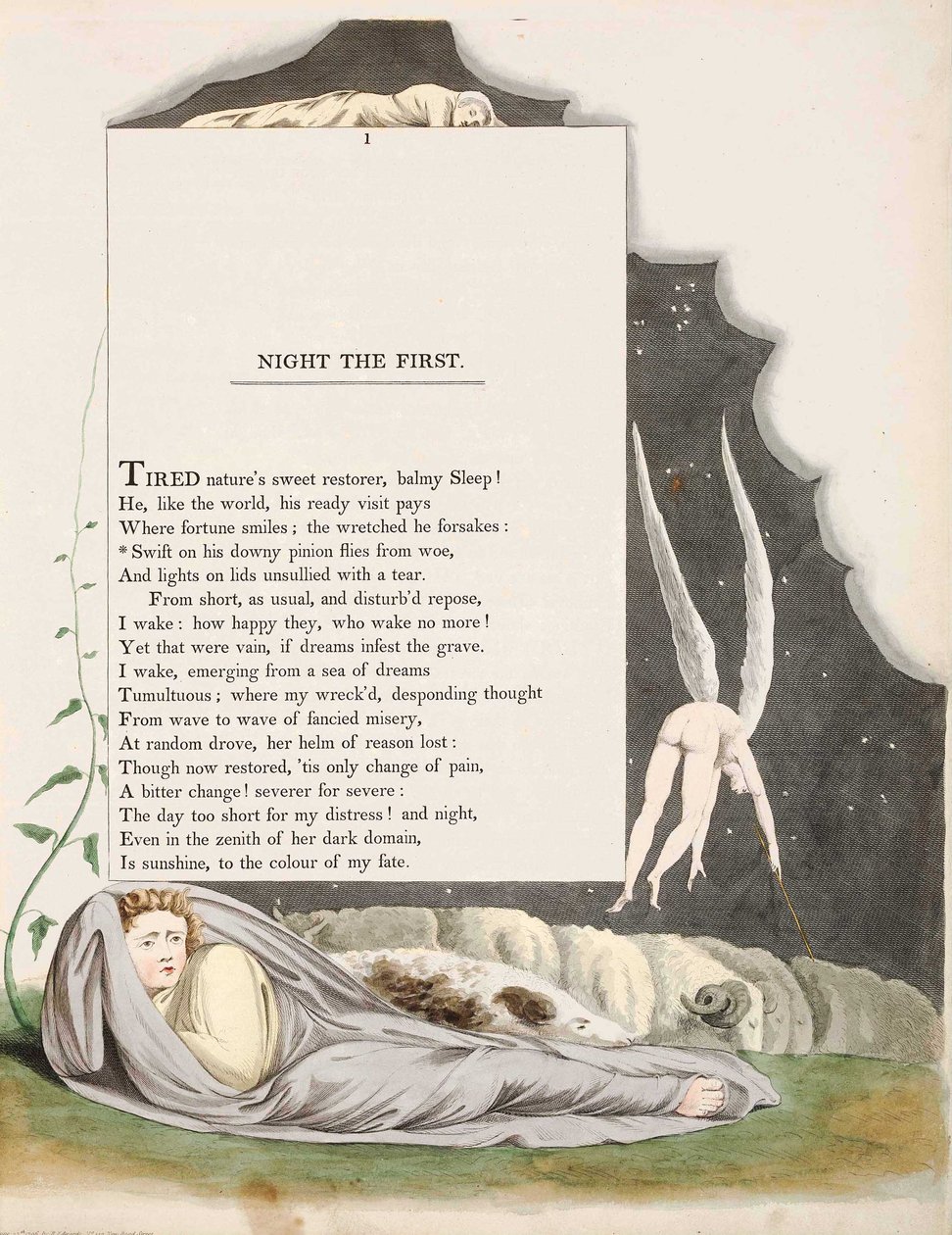 Edward Young Night Myšlenky od William Blake