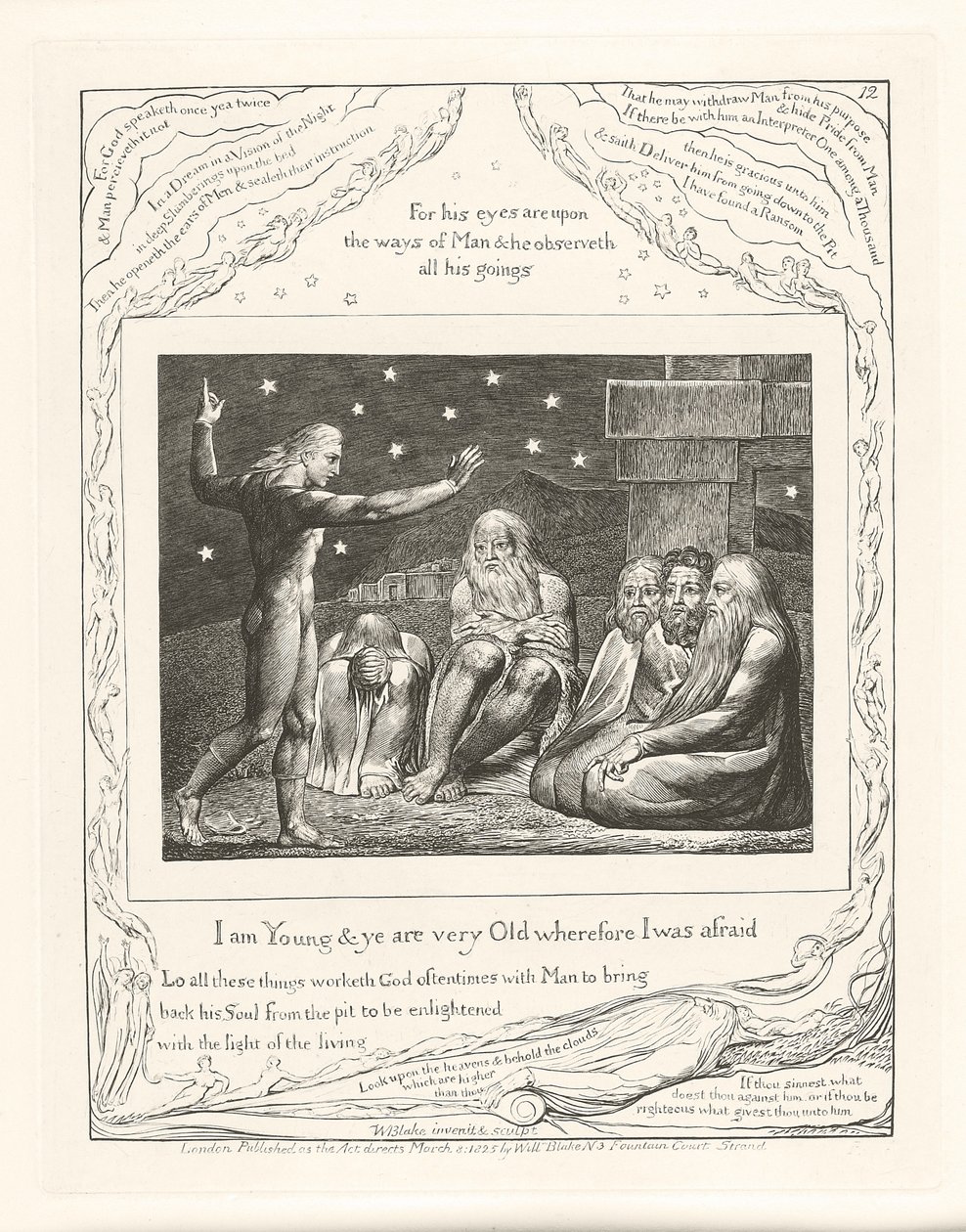 Jsem mladý a vy jste velmi staří, proto jsem se bál, 1825 od William Blake