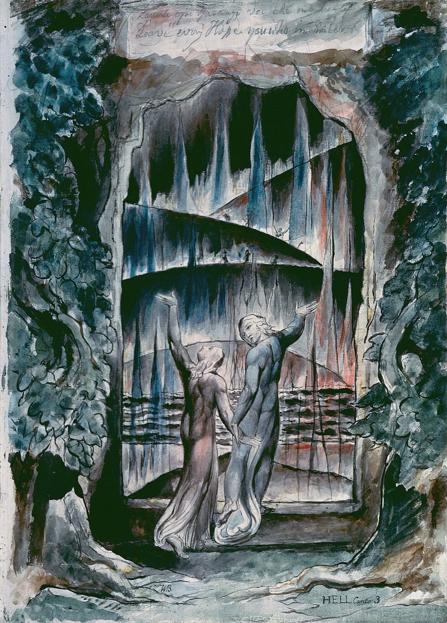 Ilustrace k Dantesově Božské od William Blake