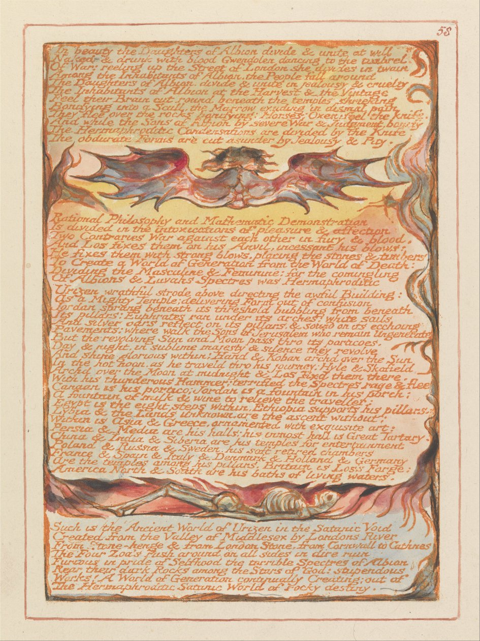 Jeruzalém, talíř 58, Krásy dcery Albionu .... od William Blake