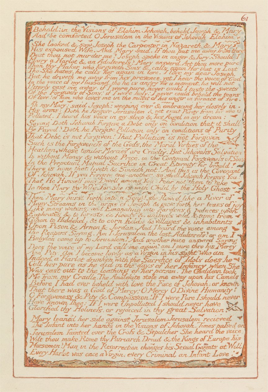 Jeruzalém, talíř 61, od William Blake