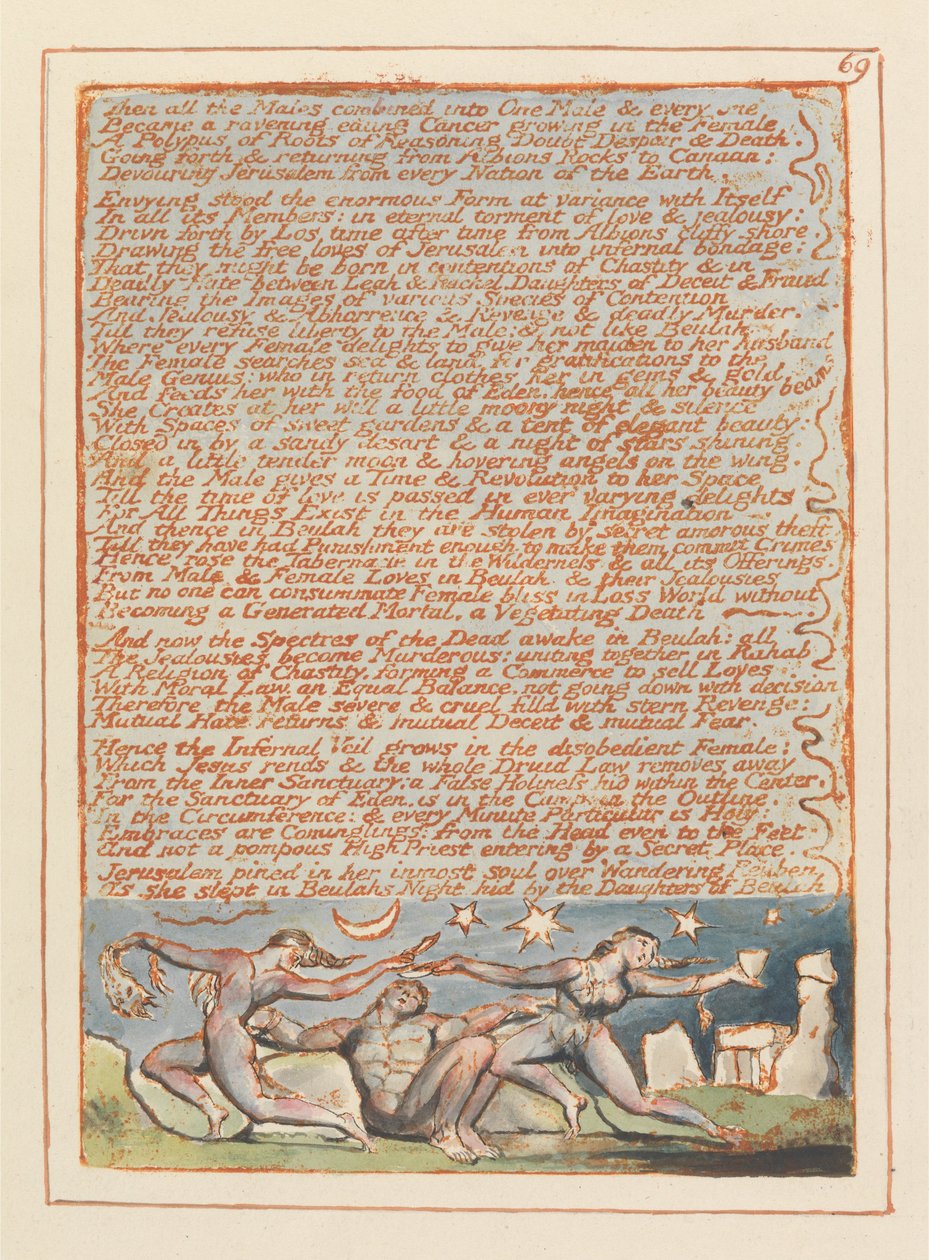 Jeruzalém, talíř 69, pak všichni muži ... od William Blake
