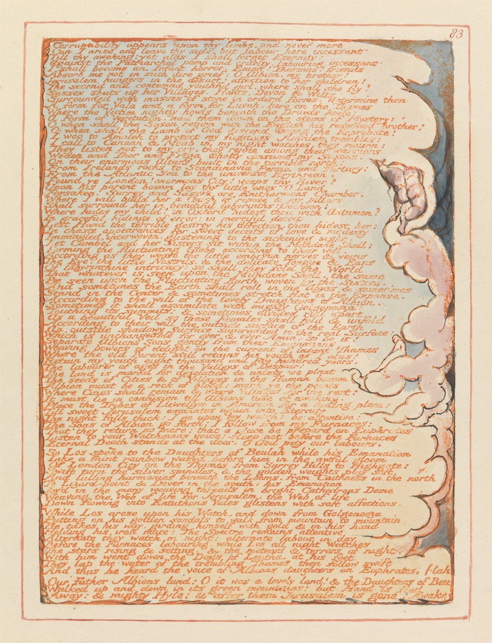 Jeruzalém, talíř 83, Na tvých končetinách se objevuje zkaženost ... od William Blake