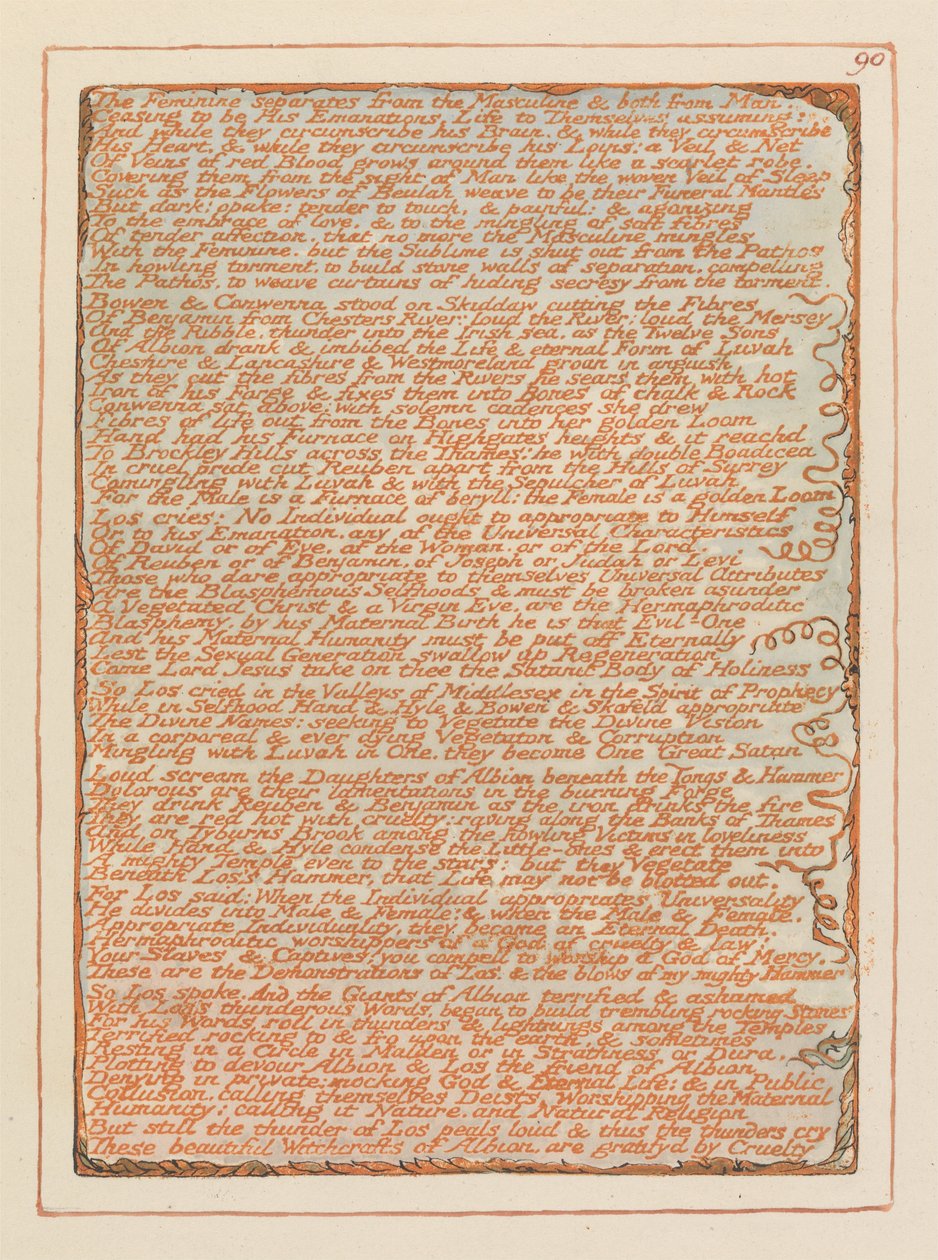 Jeruzalém, talíř 90, od William Blake