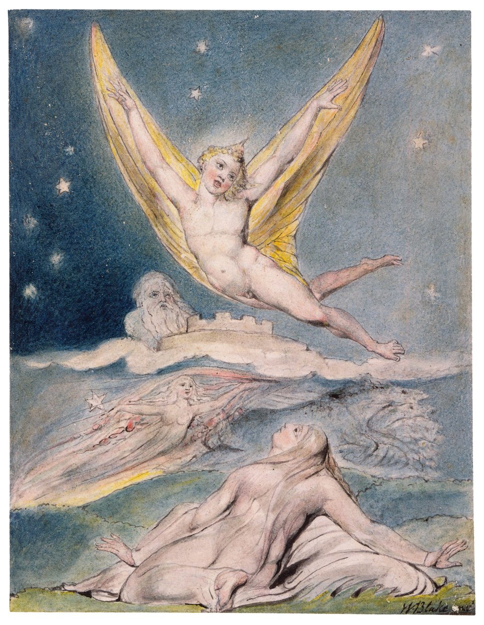 Noc zaskočená Larkem od William Blake