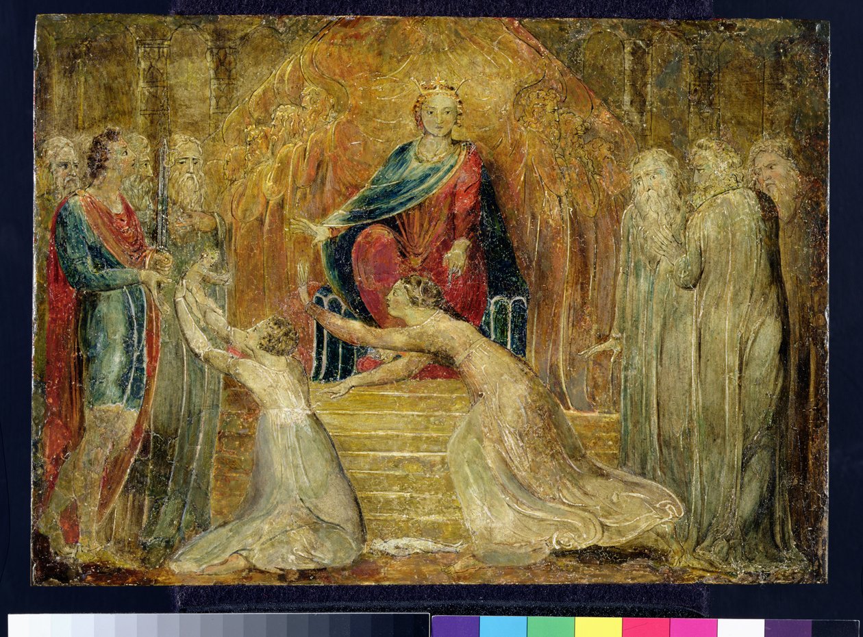 PD.28-1949 The Judgment of Solomon, c.1800 (tempera na mědi) od William Blake