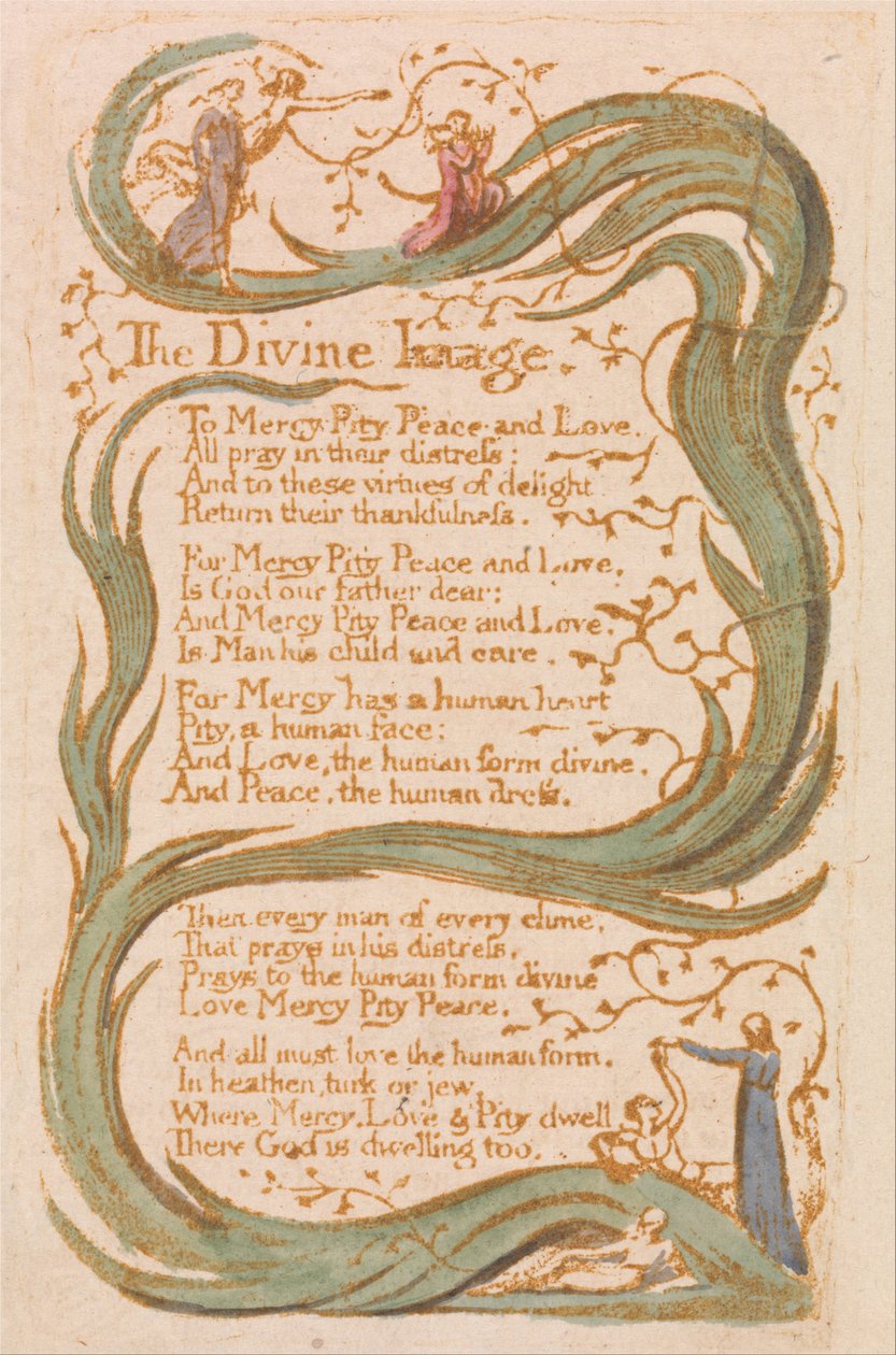 Písně nevinnosti, talíř 12, od William Blake