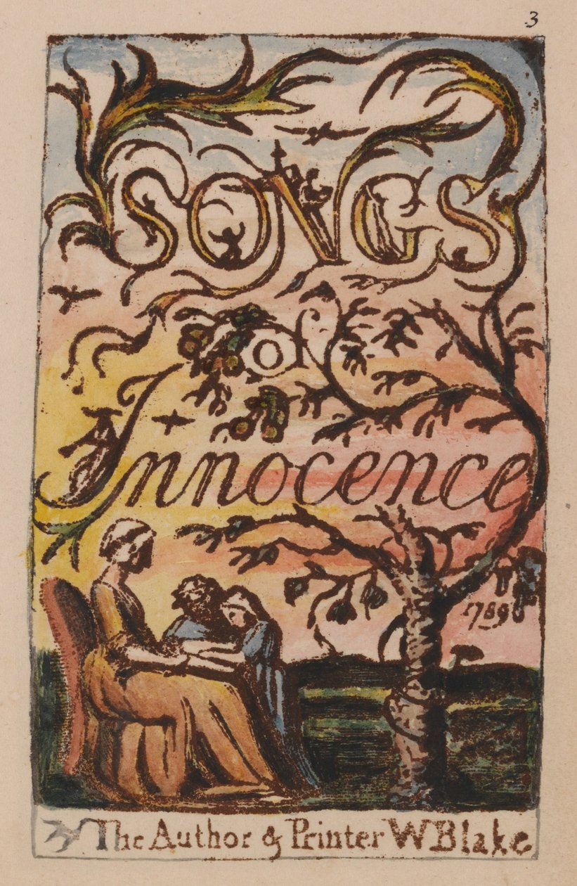 Songs of Innocence and of Experience, Plate 3, Innocence Title Page (Bentley 3) od William Blake
