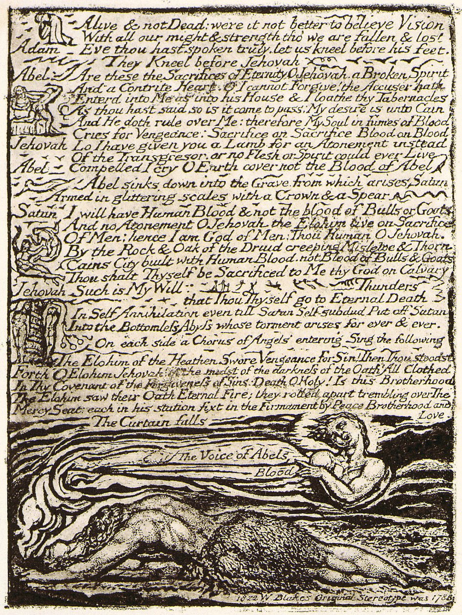 Abelův duch, strana 2 od William Blake